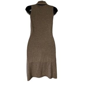 The Cue Cher Qu Sleeveless Knit Turtleneck Sweater Dress Pockets Size S Small